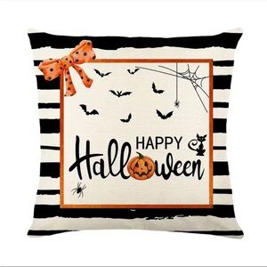 1 Pc Happy Halloween Square Cushion Cover, Fall Zipper‎ Single-sided Printed Pi